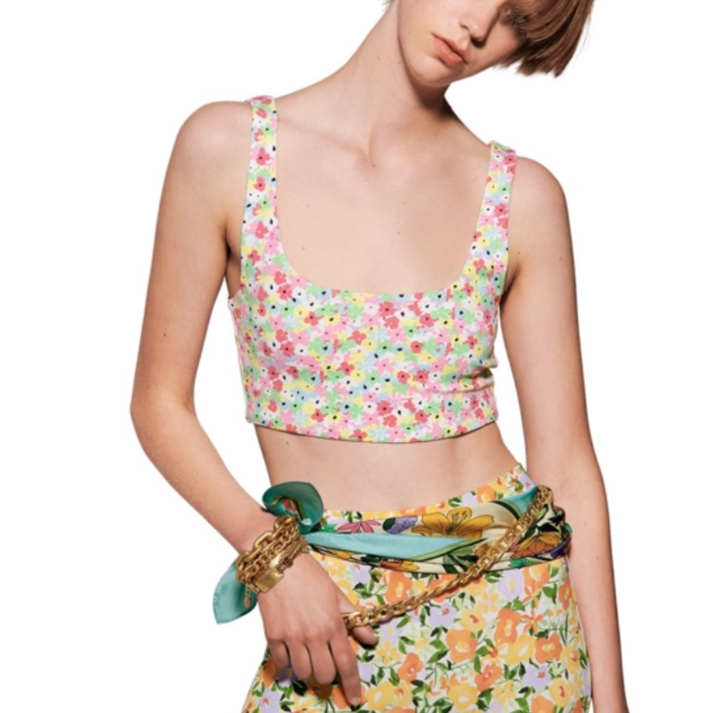 Printed stretchy top